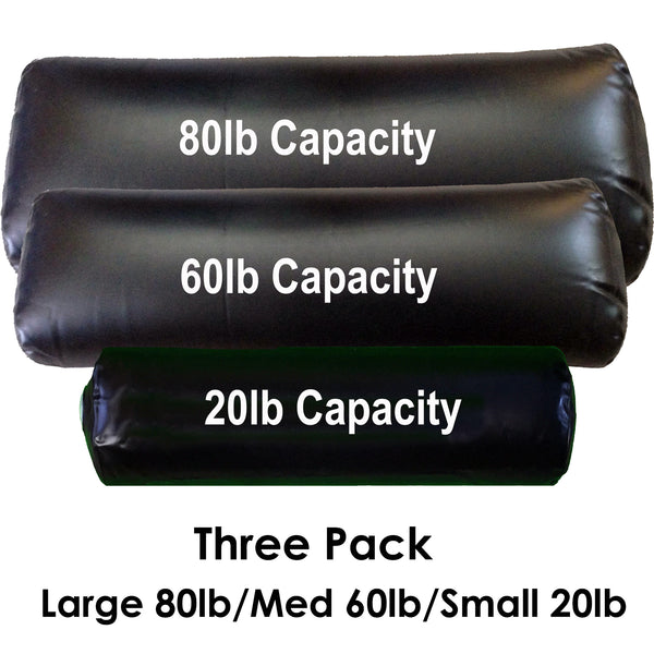 Sandbag Filler Tubes - Three Pack - 80lbs, 60lbs, & 20lbs